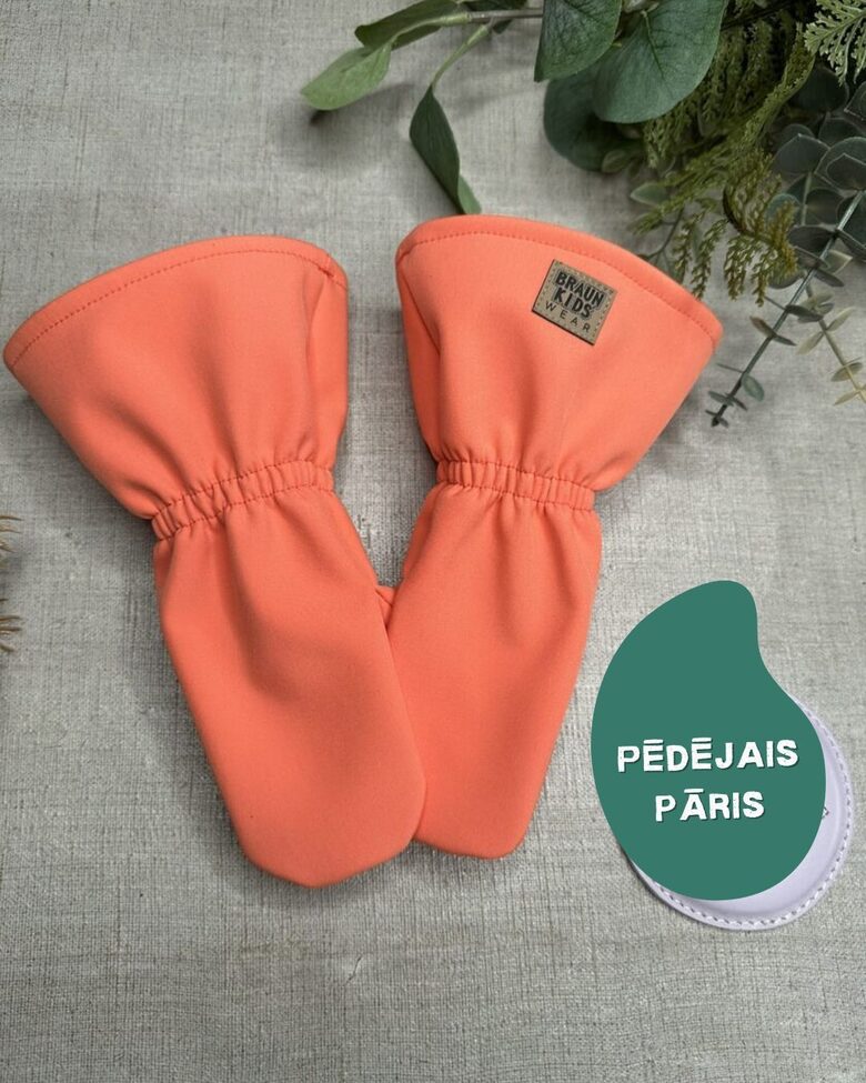 Starpsezonas softshell cimdi - neona persiks 